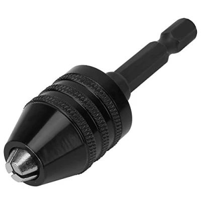 Imagen de Portabrocas, 0.3 6.5 mm Portabrocas sin llave Adaptador de cambio rápido con vástago hexagonal 1/4&quot;Convertidor