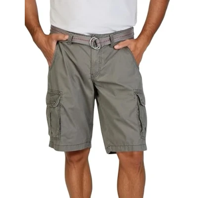 Imagen de Timezone pantalones cortos cargo para hombre con cinturón, corte regular, MaguireTZ, bermudas, de verano, elásticos, 100% algodón, beige, gris, verde, azul,
