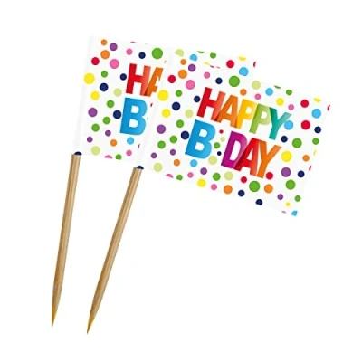 Imagen de Folat Feliz cumpleaños Selectores de Fiesta puntos 50 Piezas, Multicolor (65108)