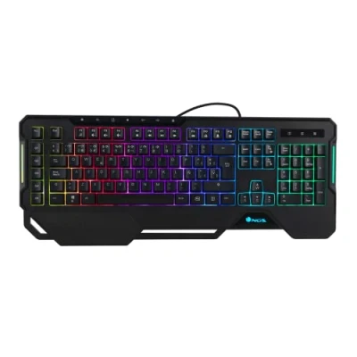 Imagen de NGS GKX 450 Teclado Gaming de Membrana con Luces RGB, QWERTY Italiano, Programable, 19 Teclas Multimedia, Cable 1,8m, Negro