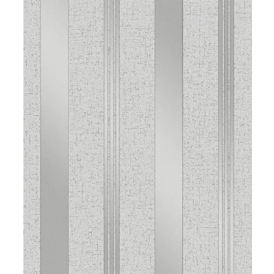 Imagen de Fine Décor Papel pintado de rayas cuarzo FD41967, plateado