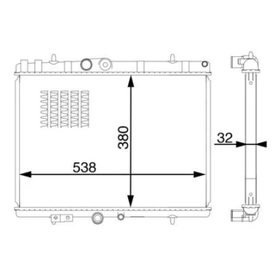 Imagen de Radiador, refrigeración del motor MAHLE ORIGINAL CR 1601 000S