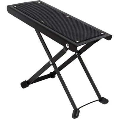 Imagen de iGadgitz Xtra U6987 Reposapiés Guitarra Apoyapies Resto de Pie Ajustable Plegable Duradero Negro