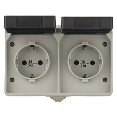 Imagen de Emos a1396.1 Doble Enchufe IP44 Schuko