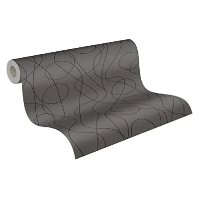 Imagen de A.S. Création papel pintado de tejido no con brillo Life gris metálico 10,05 m x 0,53 301611, 1 unidad