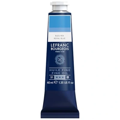 Imagen de Lefranc Bourgeois 301774 Pintura al óleo fina de calidad, resistente a la luz y consistencia uniforme, tubo 40 ml, ideal para lienzos tableros pintura, azul real