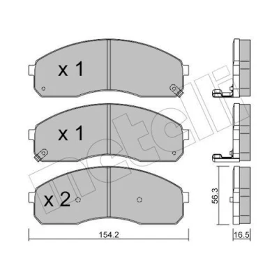 Imagen de Juego de pastillas METELLI 22 0374 0