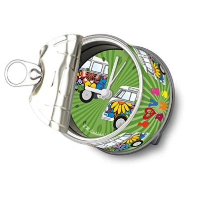 Imagen de BRISA VW Collection Reloj de Mesa Volkswagen T1 Camper Bus, magnético MyClock también Personalizable, Regalo fotográfico (Love Bus).
