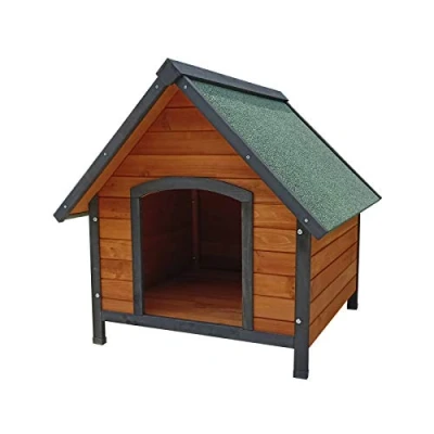 Imagen de Gardiun Caseta de Perro Pequeño Madera Sweet 72x76x76 cm con Tejado a 2 Aguas y Cubierta Asfáltica