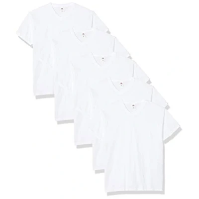 Imagen de Fruit of the Loom Original V Neck tee, 5 Pack Camiseta, Blanco (White 30), Medium (Size:M) (Pack de 5) para Hombre