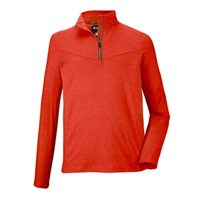 Imagen de Killtec (KILAH) Men&#039;s Camisa Funcional con Cuello Alto y Cremallera KSW 37 MN LS SHRT, Naranja Oscuro, M, 38691 000