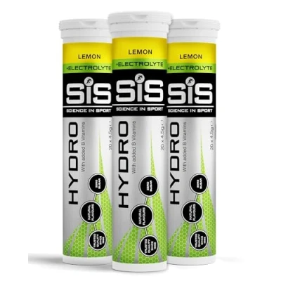 Imagen de Science in Sport Hydro Tabletas 60 pzs. Limón Electrolíticas, Veganas y Sin Gluten, Efervescentes para Promover la Hidratación un Equilibrio Electrolítico Adecuado