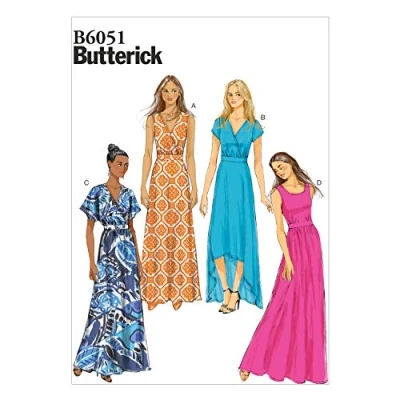 Imagen de Butterick Patterns 6051 F5 Patrones de Costura para Vestidos Mujer (Tallas 44 a 52)