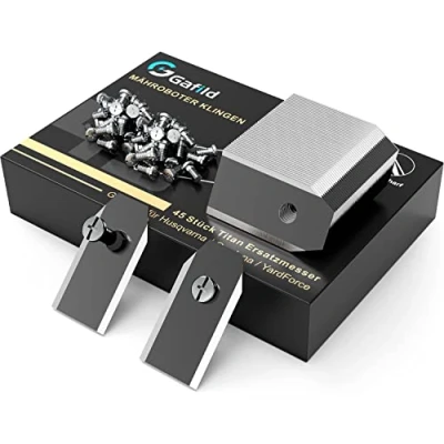 Imagen de Gafild Cuchillas Automower en Titanio,45 Piezas de Repuesto Titanio para Robot Cortacésped Accesorios (Negro) (Black)