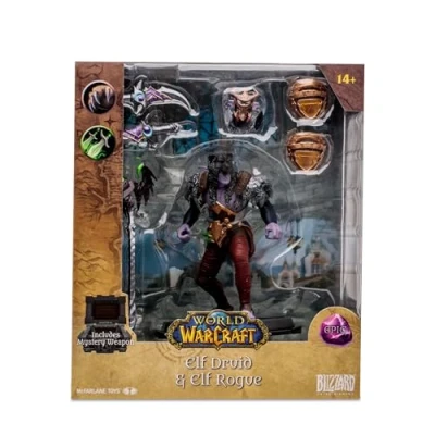 Imagen de McFarlane World Of Warcraft Collection, Escultura de Elfo Epico Druida y Rouge, Figura del Videojuego 15cm con accesorios un arma juguete secreta, para coleccionistas, +14 años, Bizak (64386686)