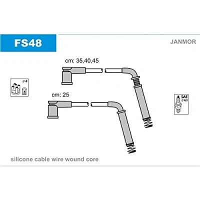 Imagen de JANMOR FS48 Juego de Cables Encendido FORD: FIESTA 5, KA Hatchback, StreetKA Cabrio
