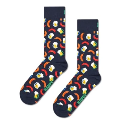 Imagen de Happy Socks Beer and Sausage Sock Calcetines, Navy, 4 11 (Size:41 46) para Hombre