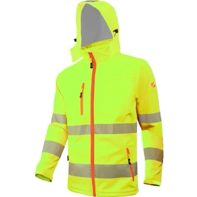 Imagen de ACE Neon Lite chaqueta de alta visibilidad softshell advertencia incl. reflectores y capucha desmontable EN ISO 20471 Amarillo XXL