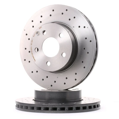 Imagen de BREMBO COATED DISC LINE 09.A613.51 Disco de freno 295 28 5 perforado/ventil. int. revestido altamente carbonizado con tornillos norauto, oscaro,