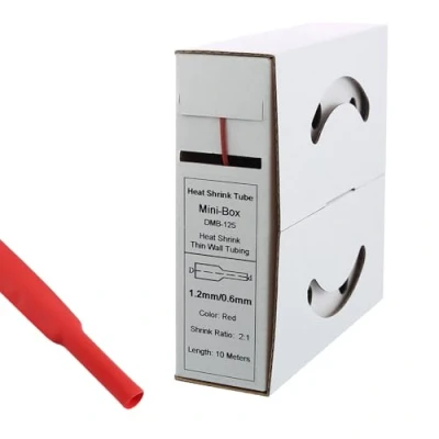 Imagen de Offgridtec Tubo termorretráctil (10 m, 1,2 mm a 0,6 mm), color rojo