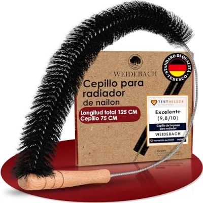 Imagen de Weidebach® Cepillo para Radiadores 125 Cm De Longitud Total / 75 Nylon, Limpiar Sin Pelos Animales, Que Llega A Todos Los Rincones