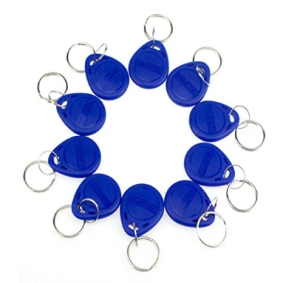 Imagen de YAVIS 50 Piezas RFID Badges Keyfobs Smart ID Key Tag 125KHz Control de Puerta proximidad Tarjeta Acceso Entrada EM4100 TK4100 NFC Token Badge Holder