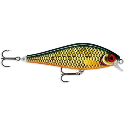 Imagen de Rapala Super Shadow Rap Material Babero Integrado Señuelo Pesca de Agua Dulce Profundidad Nado 1,4m 16cm/77g Hecho en Estonia Scaled Roach, Unisex Adult,