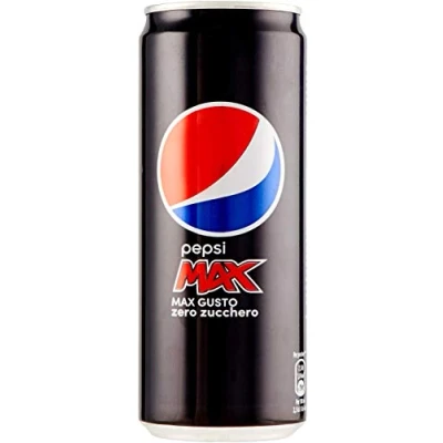 Imagen de Pepsi Cola Max Gusto Zero Zucchero 24 latas de bebidas carbonatadas, 330 ml, sin alcohol, azúcar, bebida suave
