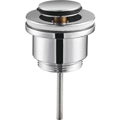 Imagen de IMEX Valvula de Click Clack Apta para lavabos y bides, Desagüe Lavabo Fácil instalación Tapones Lavabo, Universal con o sin Rebosadero, Pop Up Cromado VCC002