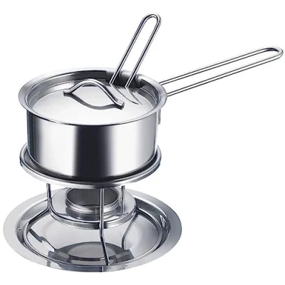 Imagen de Westmark Cazo para calentar salsas y mantequilla, Con tapa, Cuchara de salsa calentador, Acero inoxidable, Color: plata, 62262260