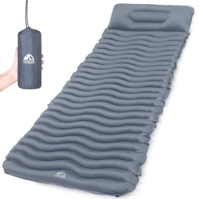 Imagen de Unigear Esterilla Inflable Portatíl Colchón de Aire para Camping Acampa Colchones Hinchable Utraligero y Resistente Cama Colchoneta Dormir al Libre Viaje Playa