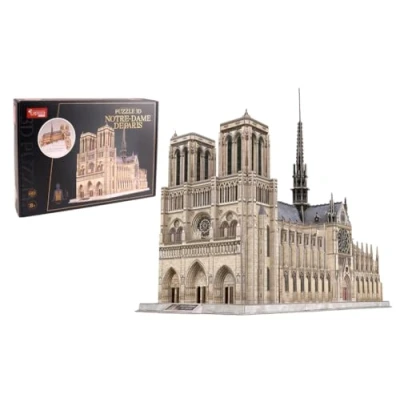 Imagen de EXPLORA Notre Dame de Paris Puzzles 3D 540040 293 Piezas Monumento Histórico Nivel 10 Sin Pegamento Ni Tijeras Educativo París Juego Construcción Maqueta A partir 8 años