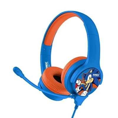 Imagen de OTL Technologies SH0907 Sonic The Hedgehog Auriculares interactivos con Cable para Estudio micrófono Desmontable