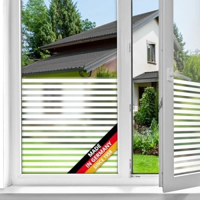 Imagen de d c fix vinilo adhesivo para cristales ventanas Linia estático opaco translúcido privacidad decorativo mampara de ducha baño lámina pegatina 67,5 cm x 1,5 m