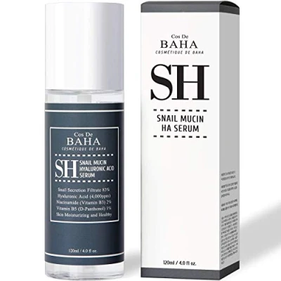 Imagen de Cos De BAHA Snail 83 Mucin Power Essence Serum 4oz w Niacinamide 2% Morning Recovery + Face Moisturizer Of Korean Skin Care D Panthenol(Vitamin B5) for Remedy Repair, (120ml)