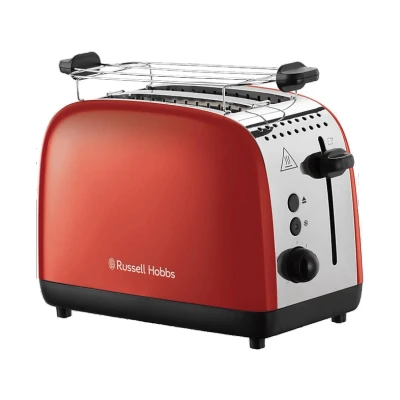 Imagen de Tostadora Russell Hobbs Colours Plus, 1600 W, 2 Ranuras Extra Largas, 6 Niveles de Tostado, Red