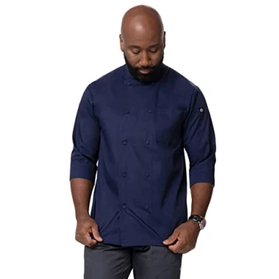 Imagen de Chef Works Morocco Coat Abrigo de Cocina, Azul Marino, L para Hombre