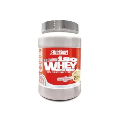 Imagen de NUTRISPORT Iso Whey Cero Complemento Alimenticio Deportivo Alto Contenido en Proteínas Aumento de Masa Muscular Mantenimiento Oseo (VAINILLA)
