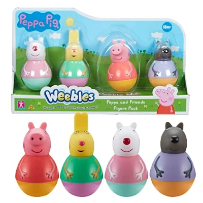 Imagen de WEEBLES, 4 Personajes Peppa Pig, Culbuto, Juguete de Despertar, para Niños Desde 1 Año, GIOCHI PREZIOSI, WE002