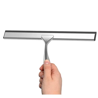 Imagen de EISL BA0206 Extractor de Ducha Acero Inoxidable con Soporte Pared, Pared sin taladrar, Cristal para Pegar, Azulejos y Cromo
