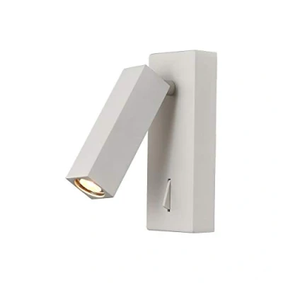 Imagen de Mantra Iluminación. Modelo PREA. Aplique lector de pared fabricado en hierro y aluminio acabado color blanco mate