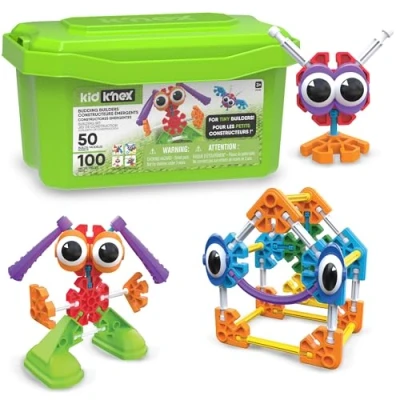 Imagen de Kid K&#039;NEX 85618 50 Build Budding Builders Set, Kids Craft Set with 100 Pieces, Educational ,Fun and Colourful Building Toys for Boys Girls, Construction 3 Year Olds +