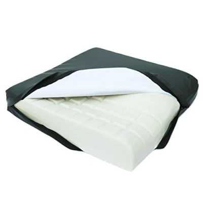 Imagen de OrtoPrime Cojín Antiescaras Viscoelástico Alta Densidad 80 Kg/m3 Asiento Ortopédico con Espuma de Memoria Terapéutico Alivia Presiones Coxis Silla Ruedas Oficina y Hogar