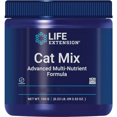 Imagen de Life Extension, Cat Mix, Polvo Multivitamínico para Gatos, 100g, Testado en Laboratorio, Sin Gluten, Soja, No GMO