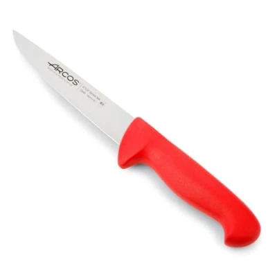 Imagen de Arcos Cuchillo Carnicero Acero Inoxidable Nitrum y Hoja 200 mm. Cocina Profesional para Cortar Carne, Pescado Verduras. Mango ergonómico polioximetileno. Serie 2900. Color Rojo.