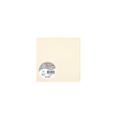 Imagen de Clairefontaine 1817C Un paquet de 25 cartes Pollen 13,5x13,5 cm 210g, Ivoire