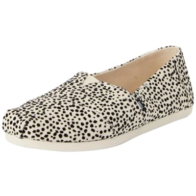 Imagen de TOMS Alpargata, Mocasín Plano Mujer, Mini Guepardo Flocado Niebla, 37 EU