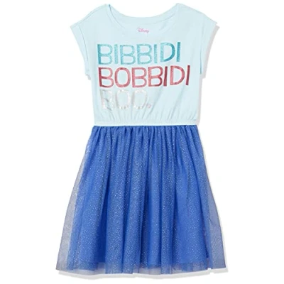 Imagen de Amazon Essentials Disney Marvel Star Wars Vestidos tutú de Punto con Manga Corta Colores interrumpidos Niña, Princess Bibbidi, 2 años