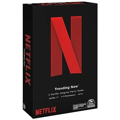 Imagen de Spin Master Games Netflix, Trending Now Juego de Cartas para Fiesta Familiar con Divertidas Tarjetas programas televisión, Adolescentes y Adultos a Partir 14 años