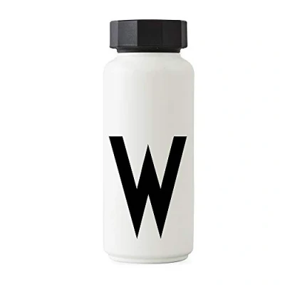 Imagen de Design Letters Botella de Agua Blanco 500 Ml (A Z) Acero Inoxidable para niño, adults Termica Libre BPA/BPS Cantimplora Termo con Aislamiento Vacío Doble Pared
